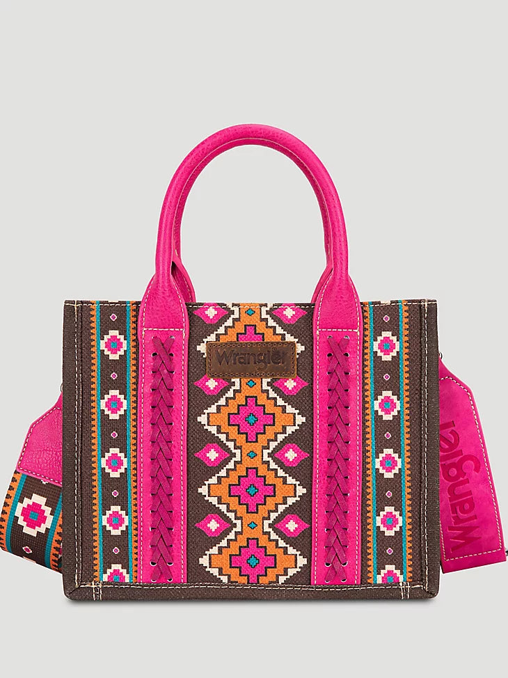 Wrangler Aztec Southwestern Pattern Canvas Tote