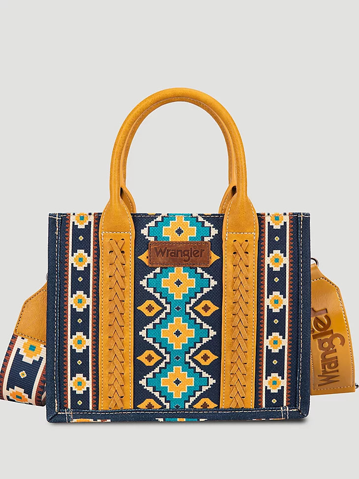 Wrangler Aztec Southwestern Pattern Canvas Tote