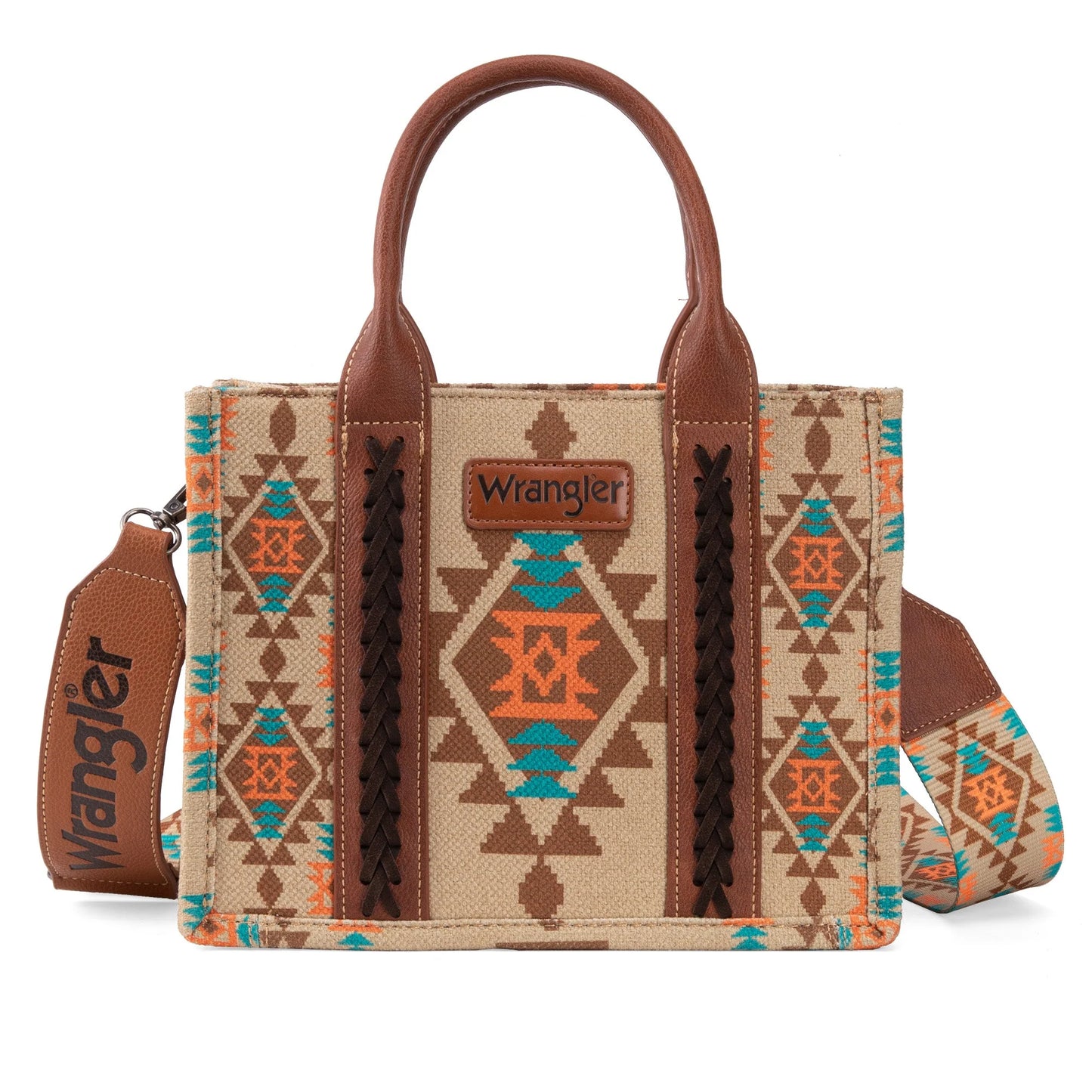 Wrangler Aztec Southwestern Pattern Canvas Tote